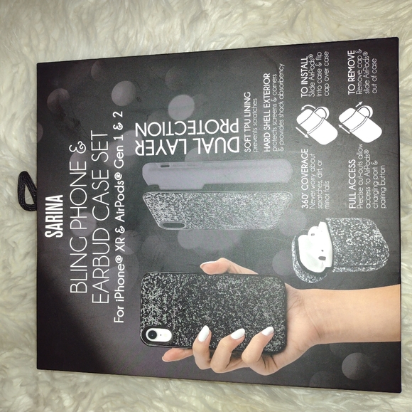 Sarina Bling Phone & Earbud Case Set. - Picture 3 of 3